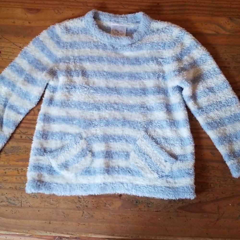 Blue white striped sweater